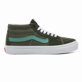 Női Vans Retro Sport Sk8-Mid Magasszárú Cipő VA6389740 MélyZöld